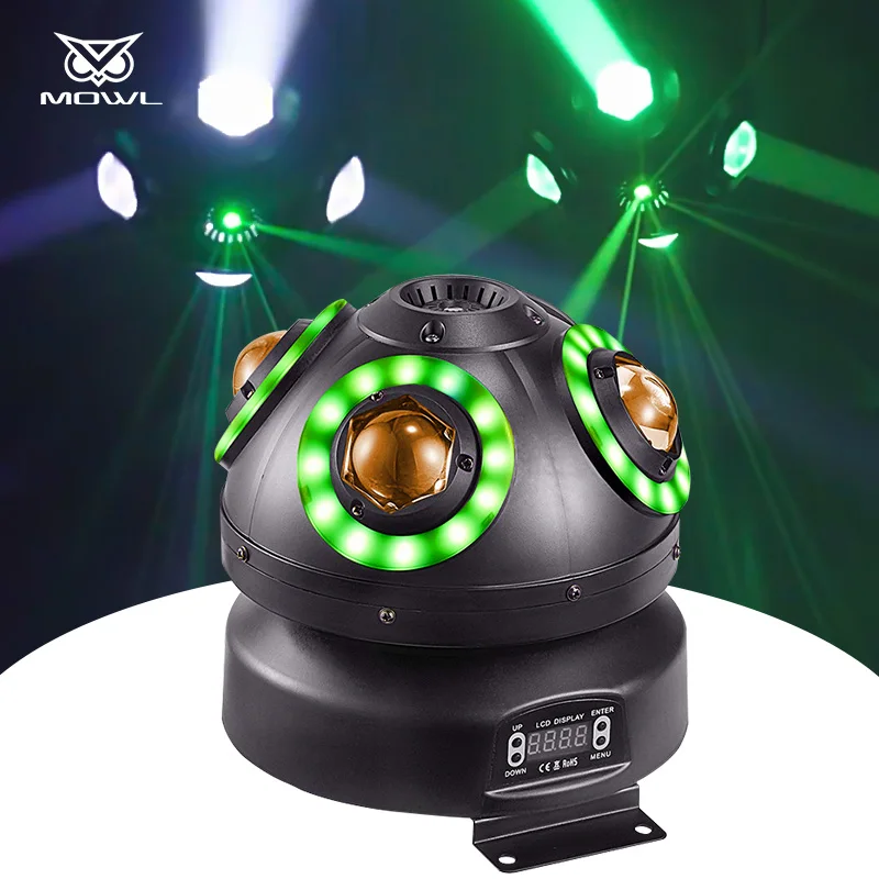 4 Eye RGBW DMX Beam Laser LED Moving Head Effect Light With Strip for dj Disco Festival Projection Party