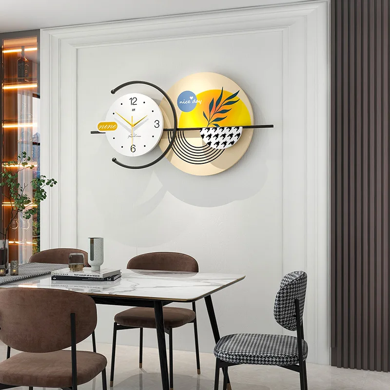 Hot Selling Modern Style Living Room Background Wall Decoration Clock Painting Creative Decorative Wall Lamp