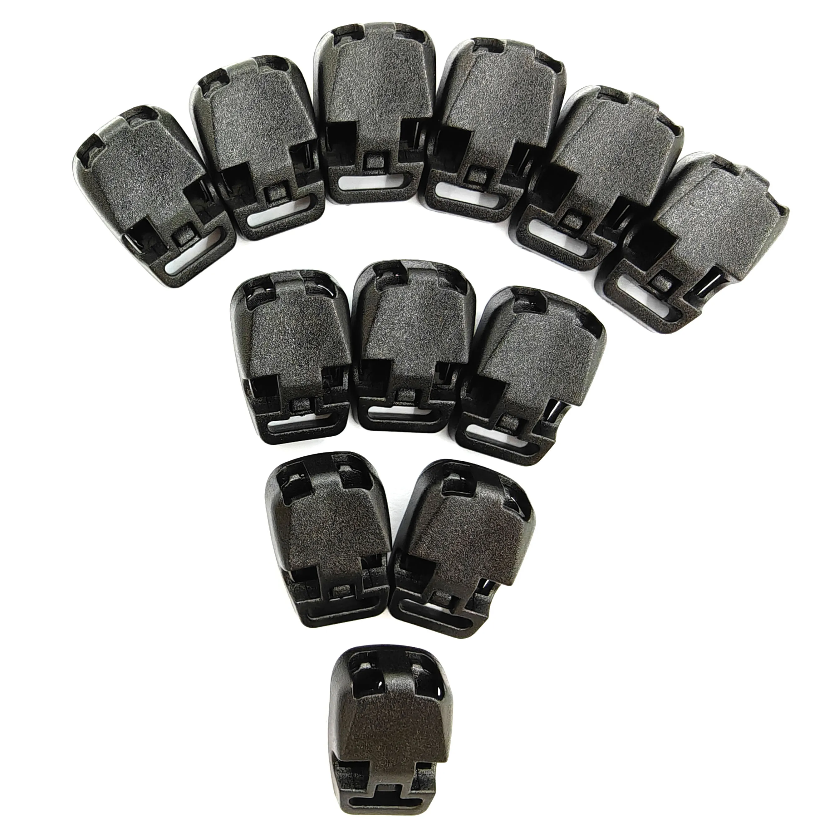 Hualian double hole rope buckle press type hanging clock, sold at a high quality and low price, used for bags, clothing etc