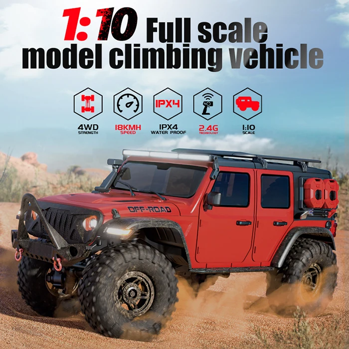 2.4ghz 4x4 Hobby Remote Control Car Rc Truck And Traile Toys Climbing Off-Road Vehicle 1/10 Rc Rock Crawler