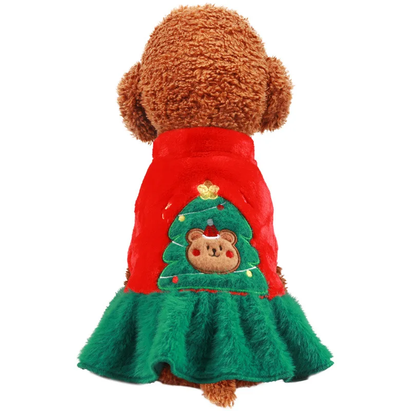 Christmas winter pet clothing dog cat dress pet costume