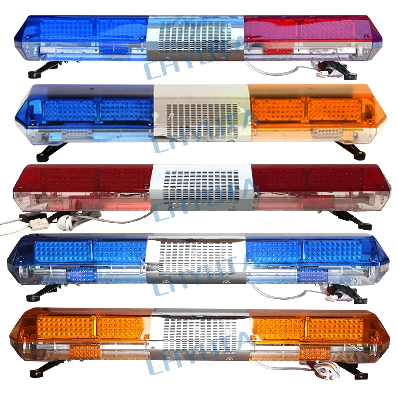 Led flashing rotator car emergency light bars 47 inch for vehicle warning led strobe work lights bar with siren 12v 24v