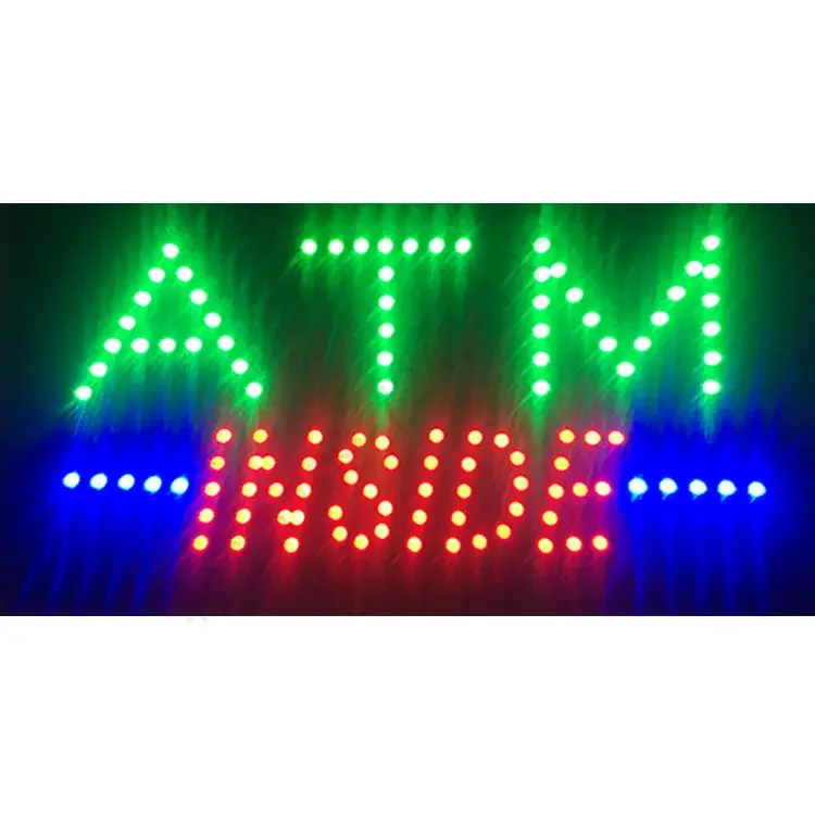 Custom Led Sign Board High Bright Led Open Neon Sign Led ATM Electronic Signs For Bank