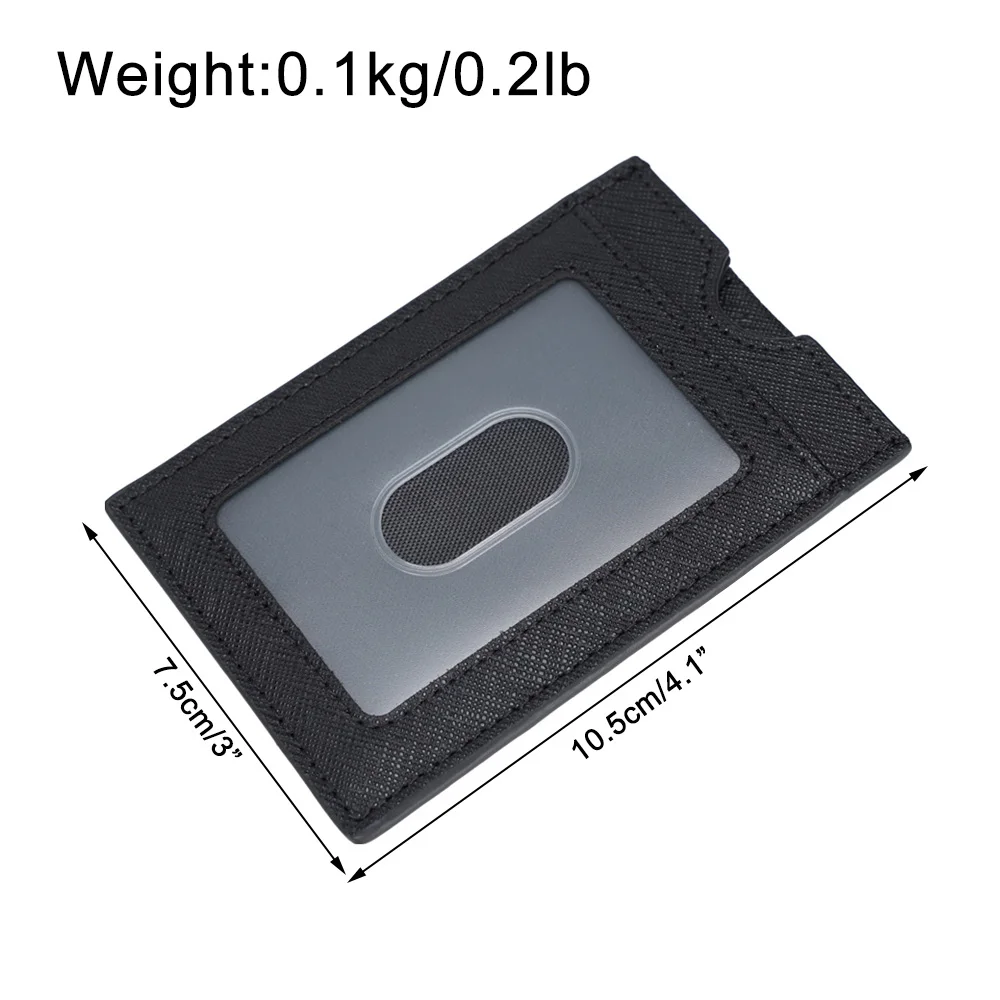 Free Sample New Arrival Custom Design Black Saffiano Leather Pull Tab Credit Card Holder Men Slim Front Pocket Card Wallet