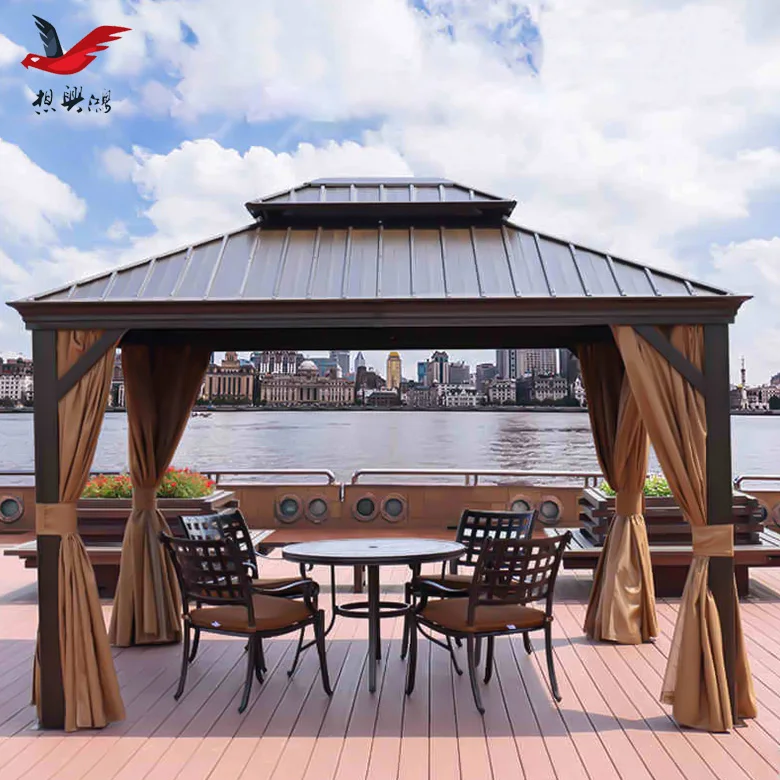 Customized Luxury Aluminum Large Gazebos Pavilions Outdoor Alloy Roman Tent