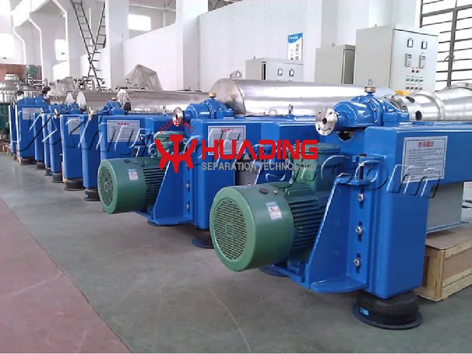 High-performance decanter centrifuge (3-phase decanter) for animal fat and fish oil processing industries