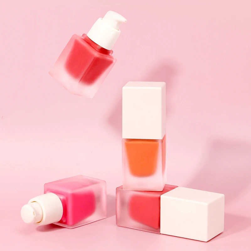 Wholesale Private Label Blush Cosmetic 3d Matte Waterproof Cream Makeup Vegan Blusher  Liquid Blush