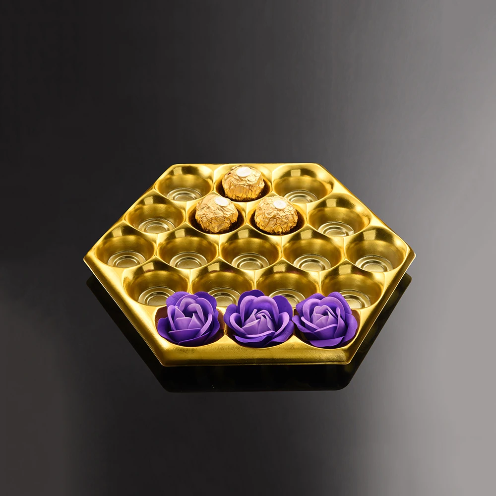 Factory Supply Blister Chocolate Insert Box Blister Truffle Plastic Cavity Blister Chocolate Tray Box