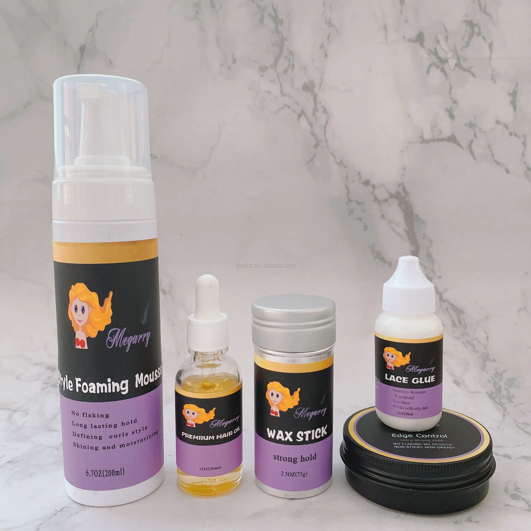 OEM Private label Organic Strong Hold Hair Edge Control Wax Stick Mousse Wrap Lace Wig Glue Remover