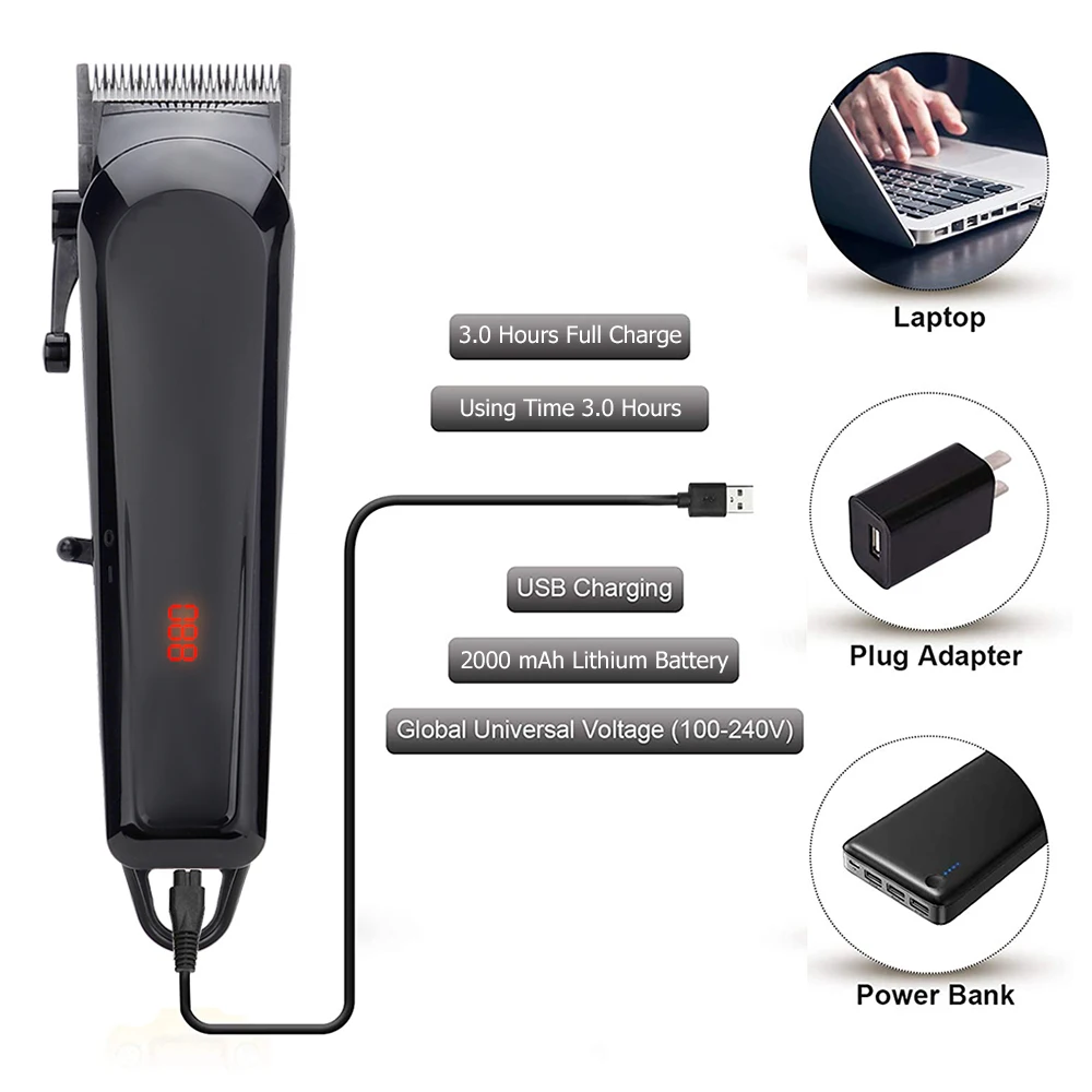 2021 Chinese Style High-end Exquisite Household Convenient USB charging Adjustable tool head Hair Clipper