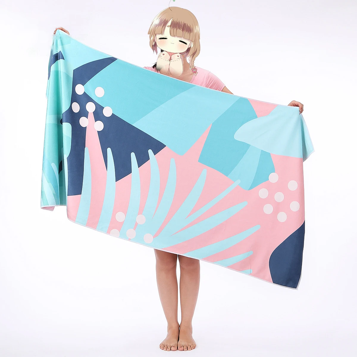 Quick Dry Microfiber High Quality Sand Proof Swimming Pool Vacation Gift OEM/ODM Customized Digital Printing Beach Towel