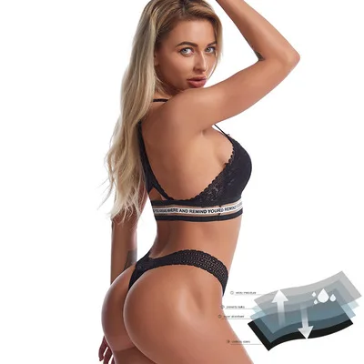 Нижнее белье для молодых девушек, супер впитывающее, герметичное, кружевное, менструальное, хлопковые трусики, 4 слоя, стринги для женщин