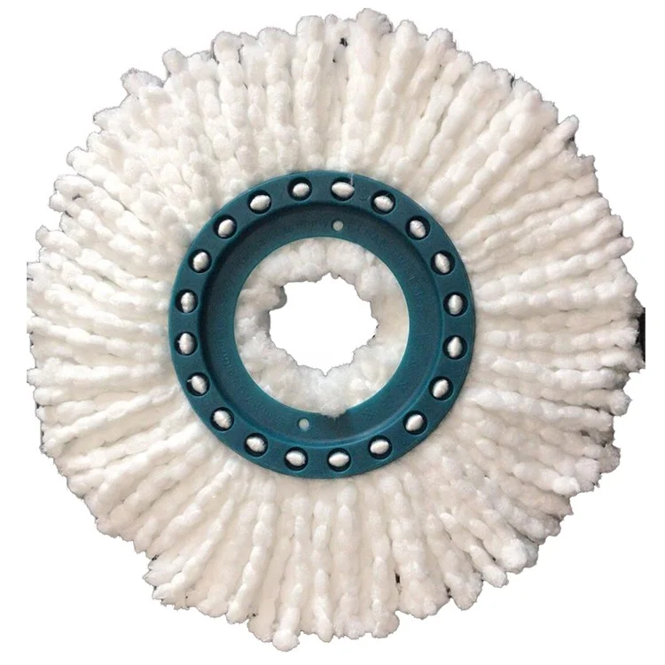 Белая круглая швабра, сменная Швабра из микрофибры для чистки пряжи, 360 Волшебная Швабра
