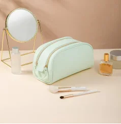 mini make up pu leather personalized small cosmetics custom cosmetic pouch bag for women