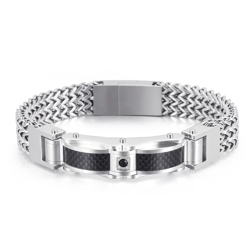 stainless steel dragonbone chain punk maggetic clasp 18k gold charm bracelets for gift