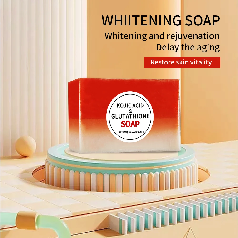 Organic Skin Whitening Soap Kojic Acid and Glutathione Brightening Moisturizing Soap