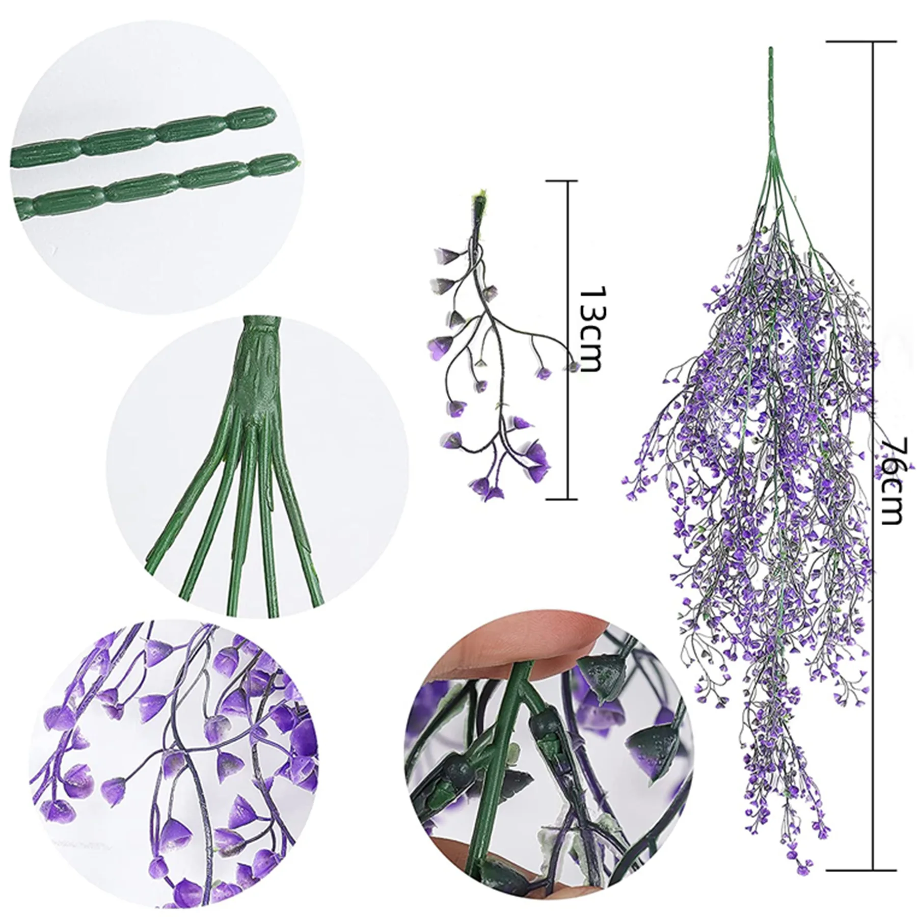 Nordic свадебное украшение зеленое растение настенные ветки 5 вилка искусственная ваниль