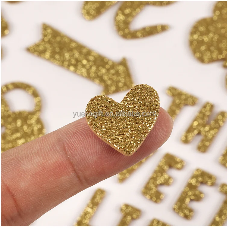 Factory Supply Adhesive Glitter EVA Alphabet Stickers for Scrapbooking Cartoon Stickers Die Cut Stickers for Kids