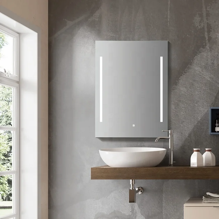 High Quality Hotel Lighted Mirror Backlit Led Large Heated Frameless makeup Mirror With Led Lights