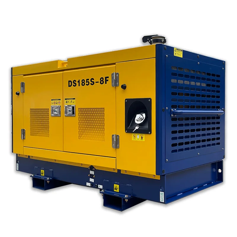 3.7m3 8bar 130CFM Stationary Screw Air Compressor Diesel Compressor by engine Perkins 404D-22