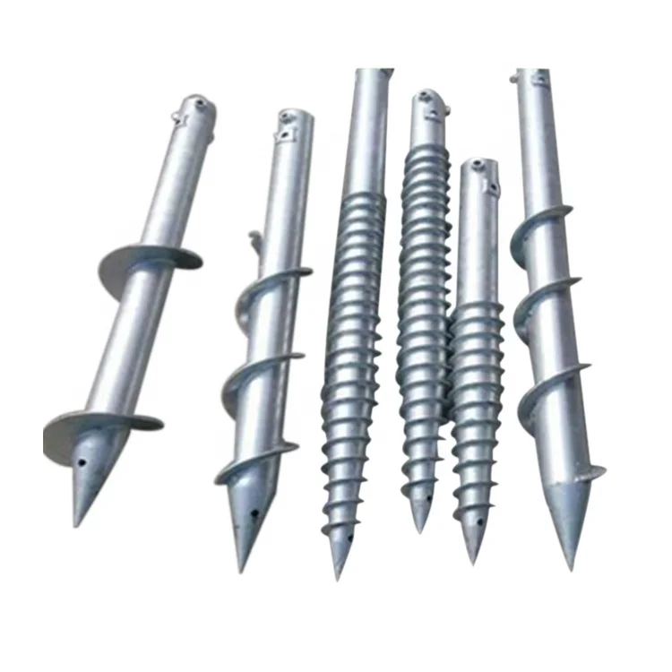 galvanized helical screw piles for solar/timber house/fence foundations
