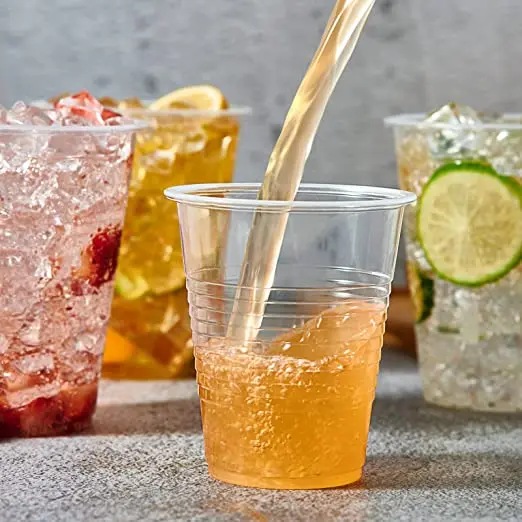 Transparent Hot and Cold Disposable 12oz Clear Party pp Plastic Drinking Cups  for Coffee Water Juice Soda Milk