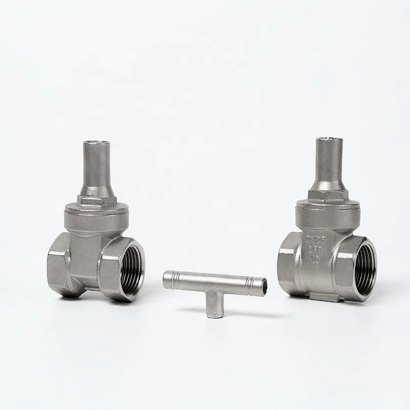 304 stainless steel internal thread encryption locking wire gate valve water meter front gate valve