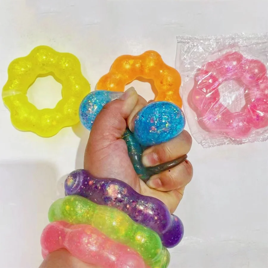 Hot Sale Kids Soft Squeeze TPR Gel Jelly Bracelet Toy Wristband Creative Decompressing Toys TPR Wristband Fidget Stress Relief