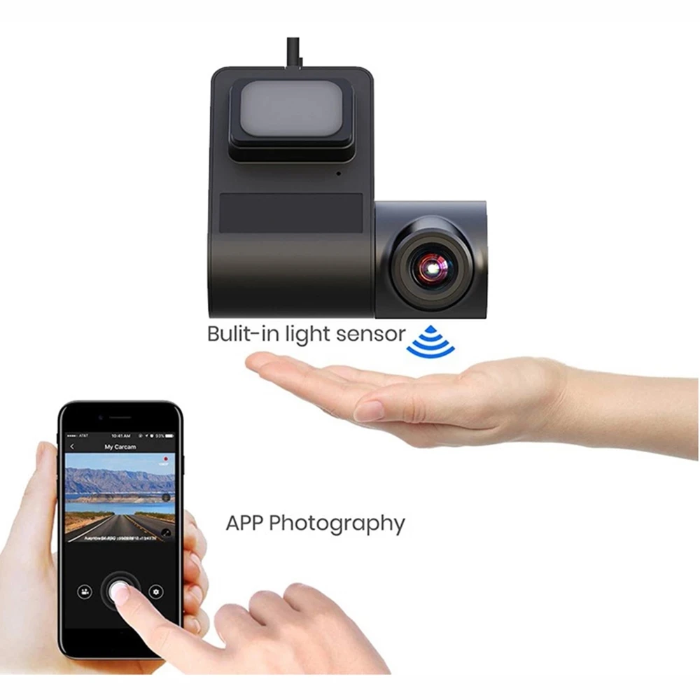  USB Hidden Car DVR Video Recorder 1080P WIFI Connect Dash Cam Loop Recording G-Sensor 170 Wide Angle Registrar