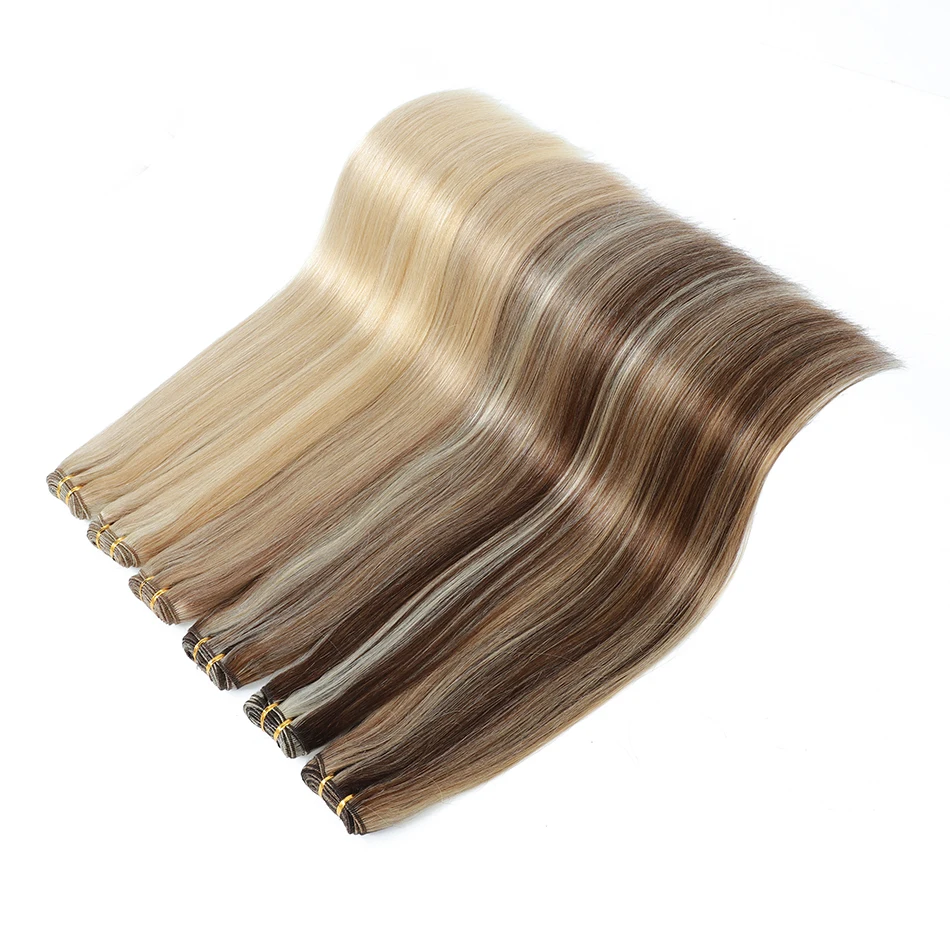 Top Quality 100g Human Hair Cuticle Aligned Hair Double Drawn Genius Weft