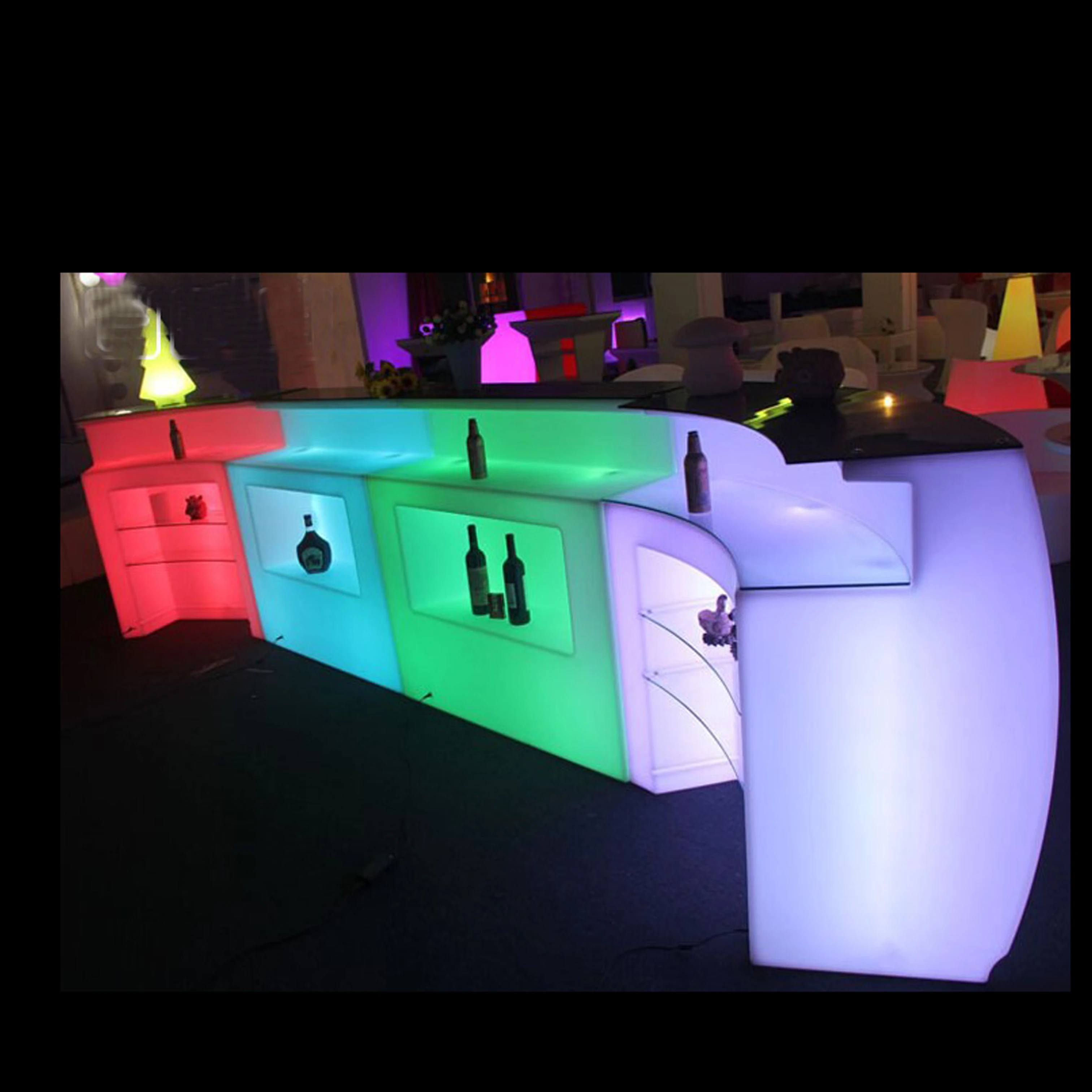 Nightclub Bar Led Outdoor Furniture illuminated LED Bar Counter