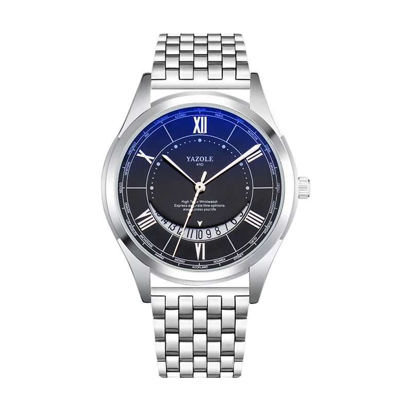 YAZOLE 410 New Arrival Men Fashion Steel belt Wristwatch OEM Logo Waterproof Men Watch