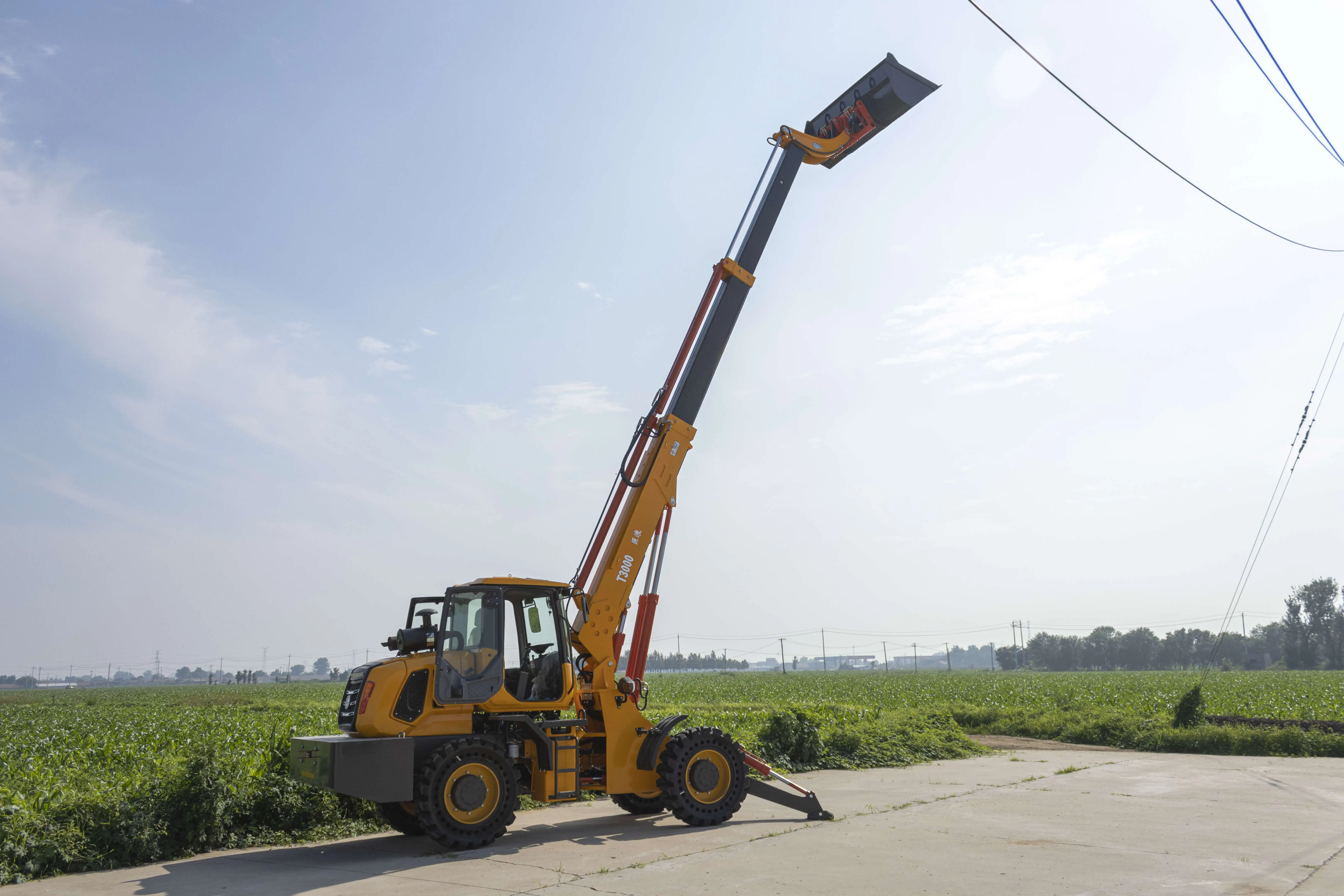 T3000 5 ton 2 ton 4 ton 1.5t 4wd front capacity cummins diesel multifunction telehandler mini telescope wheel telescopic loader