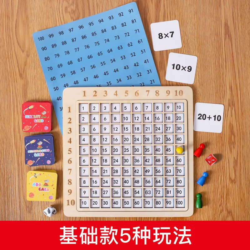 Kids Multi-function 99 Multiplication Table Addition Board Early Education Digital Matching Box Math Montessori Teaching Aids