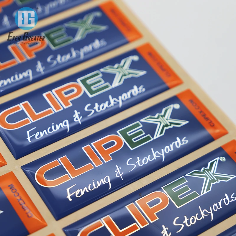 3D Waterproof Easy To Paste Chrome Domed Resin Epoxy Sticker