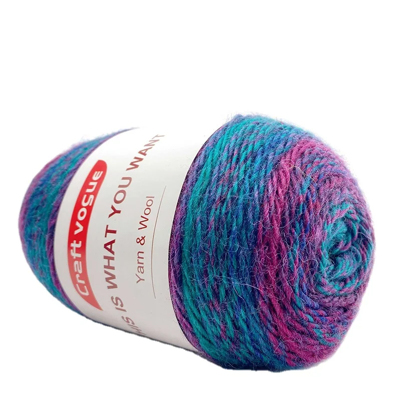 Craft Vogue Soft and skin-friendly 100g AB wool blend yarn 2ply wool yarn hand long  knitting
