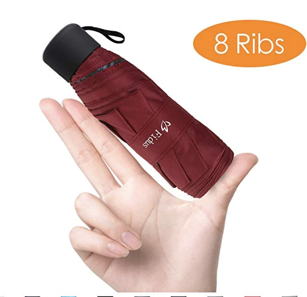 Most Selling Mini pocket 5 folding umbrella, New Inventions In China rubber cuated handle Parapluie Pliant