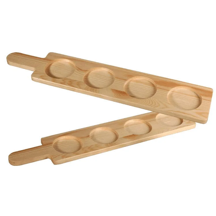 Wholesale High Quality Custom beer tasting glasses with Wood Carrier beer flight board