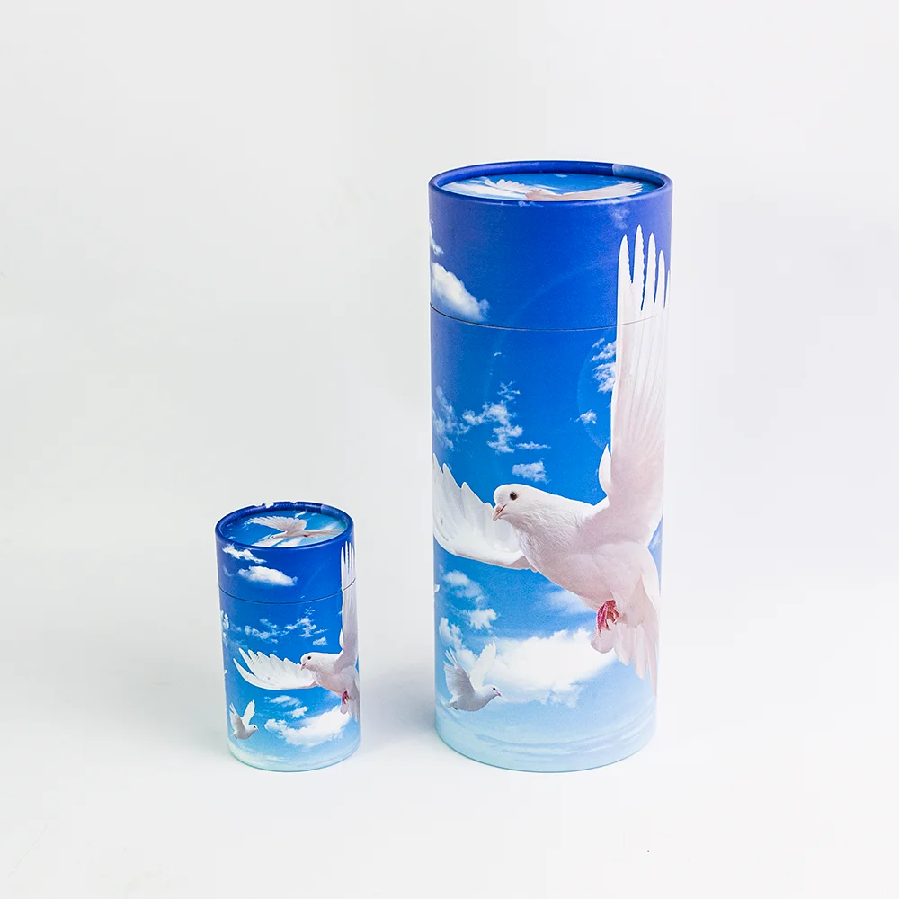 Eco Friendly Biodegradable Paper Scattering Tubes Bio Cremation Urns for Pet Ashes