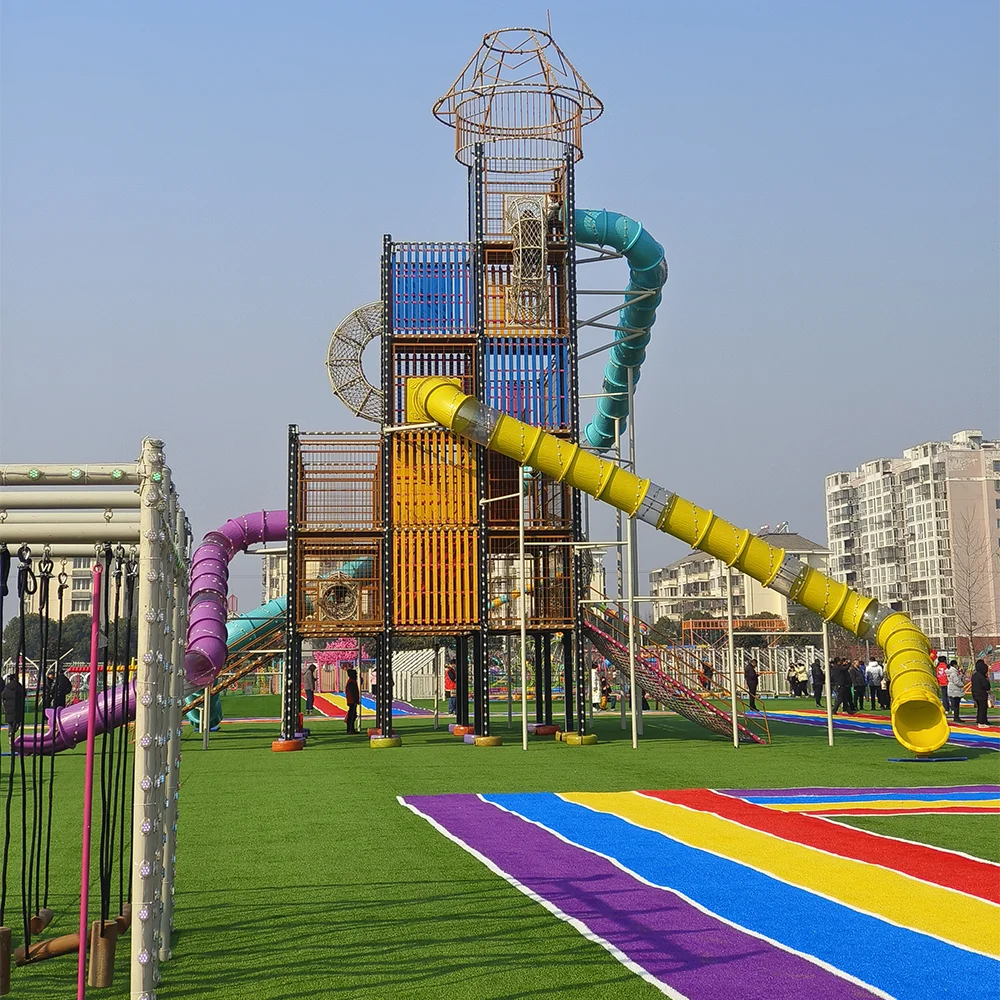 Safe and easy to install custom amusement park kids playground equipment playground comercial