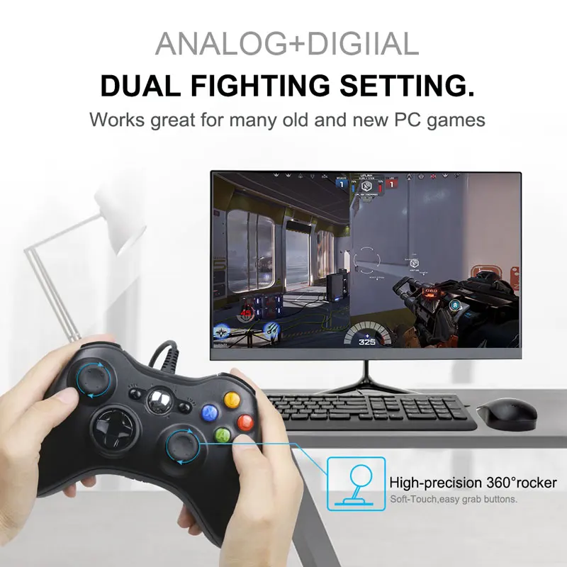 USB Wired Gamepad For xbox 360 Controller Vibration Joystick For xbox 360