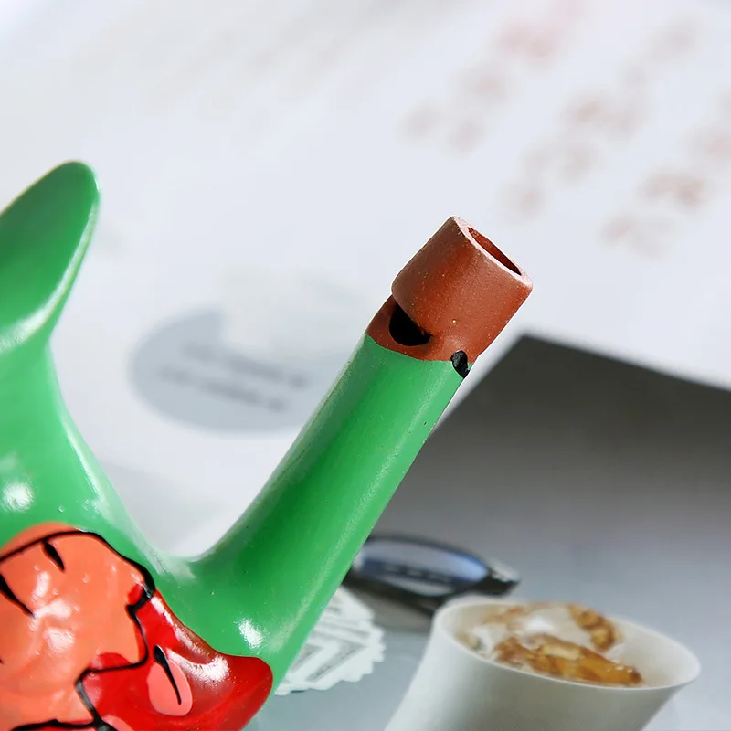 Terra Cotta Bird Water Whistle Warbler Song Ceramic Chirps Baby Bathtime Fantasy Gifts Set