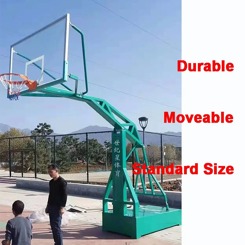 Factory Design Indoor & Outdoor Gym Basketball Stand Rack Small Hand-hydraulic Height Adjustable