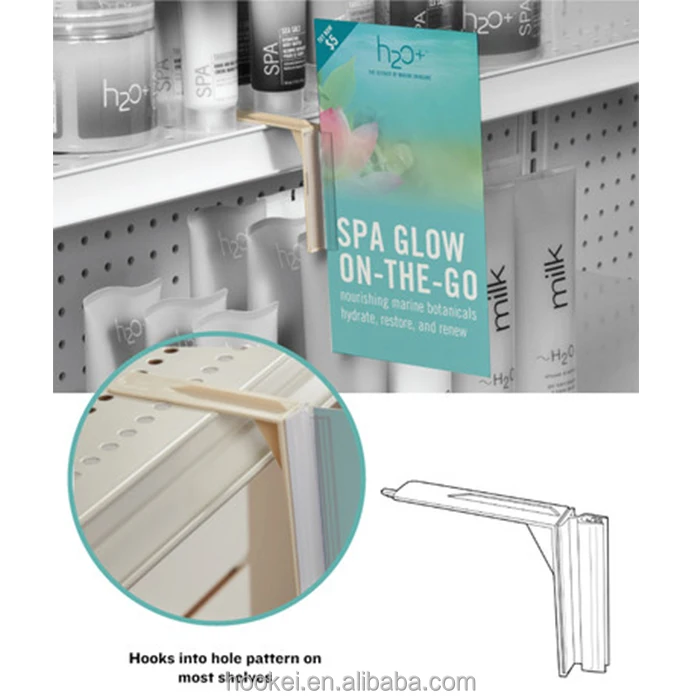 Data Strip Clip Supermarket Advertising Shelf Display Wobbler Sticker