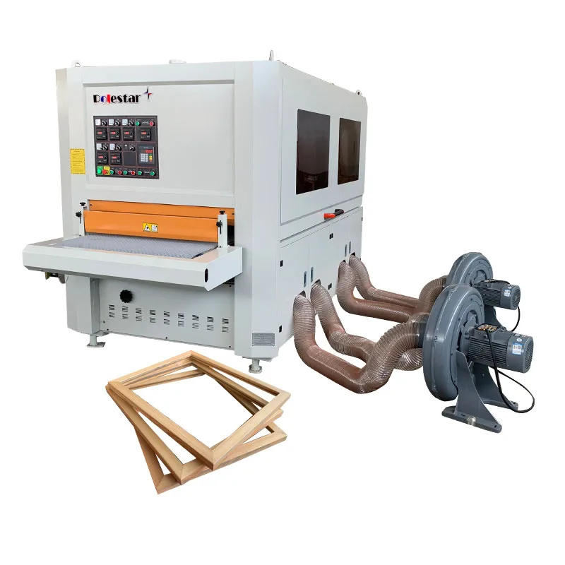 w1000mm/1300mm Automatic MDF door cabinet wood disc brush polishing sanding sander machine