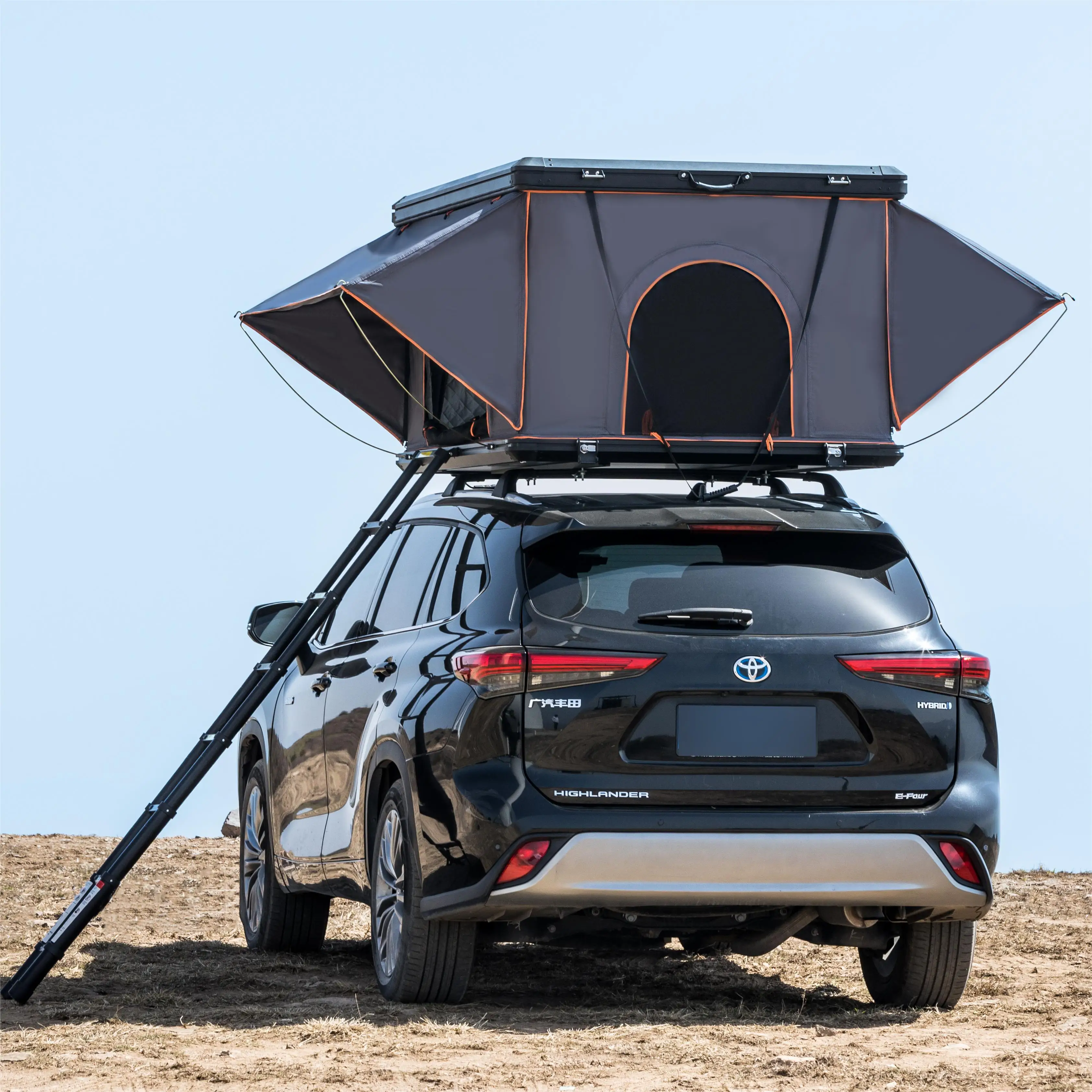 hydraulic rods 420D Waterproof Oxford cloth Pops straight up  Aluminum rooftop tent