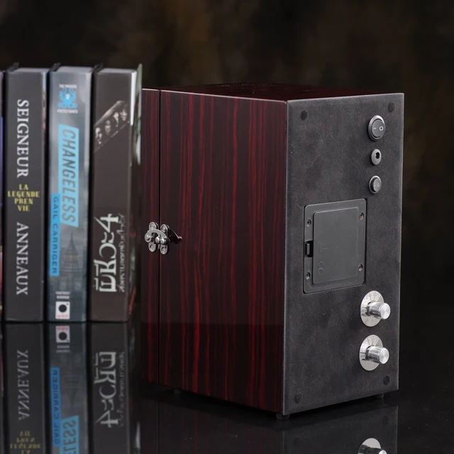 Luxury High quality Automatic watch winder safe wood leather rotations watch winder box  4 slots with open-stop