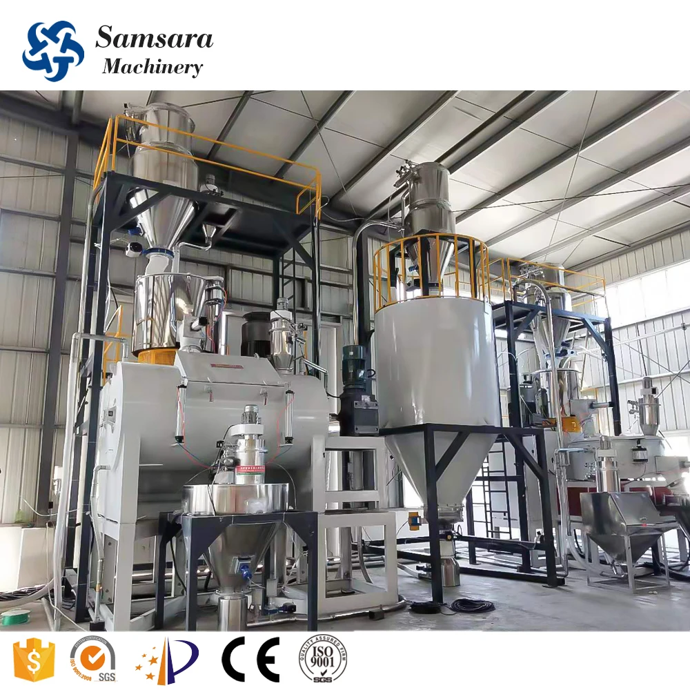 SAMSARA Make High Speed Heater Cooler Mixer with Auto Dosing System PVC automatic dosing system/Automatic weigh material device