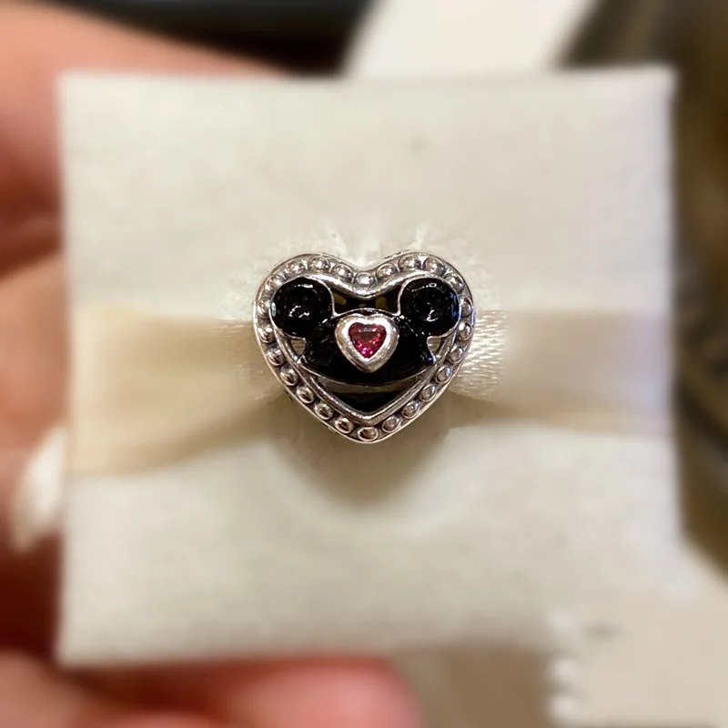 2024 NEW Mickey Minnie Stitch 925 Silver Charm Pendant Beads Fit Original Bracelet Diy Fashion Jewelry Gift