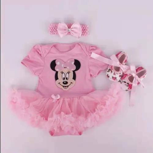 Baby clothes newborn girls 0 to 6 headband party dresses suits cartoon birthday infant clothes